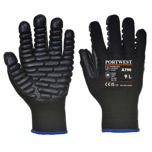 Size 9 L Anti-Vibration Gloves